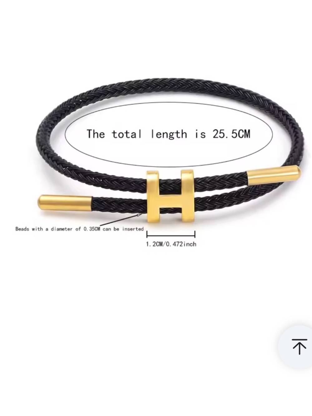 H buckle Hermes look fashionable rope bracelet